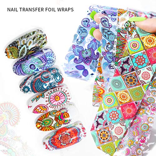 image for DAGEDA 1 Pack of 10 Pcs Glitter Nail Art Stickers Nail Transfer Foil W