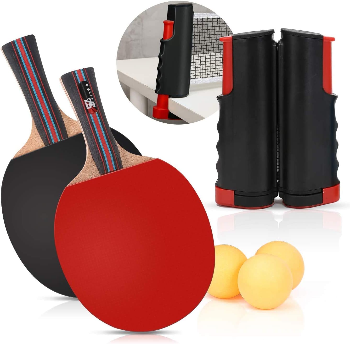 set da ping pong per qualsiasi tavolo