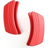Silicone Handle Grips, Cerise 5" x 2 1/2" Each, Handle Grips& Handle Sleeve Fit for le creuset Dutch Ovens Accessories Five Year Free Replacement
