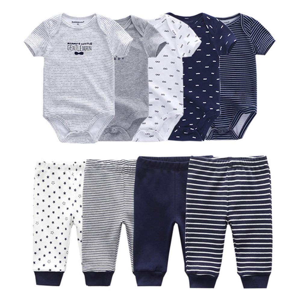 Baby Layette Set Baby Boys' 9-Piece Bodysuits Pants