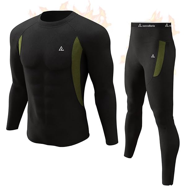 UNIQUEBELLA Men's Thermal Underwear Sets Top & Long Johns