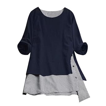 VEMOW Sommer Herbst Elegante Damen Plus Größe Dot Print Lose Baumwolle Casual Täglichen Party Strandurlaub Kurzarm Shirt Vint