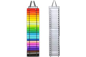 Vinyl Rolls Storage Rack, Vinyl Roll with 24 Compartment Volume Compartments Wall Mount/Door, Vinyl Storage Rack for Craftsma