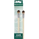 EcoTools All Over Eye Brush, Fluffy Eyeshadow Brush, Cruelty-Free, 1 Count | Eye shadow brush for blending lid and crease color, soft synthetic bristles for everyday eye makeup, sustainable, vegan