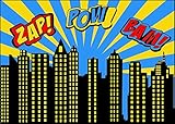 Qian Superhero Backdrops Vinyl Photo Backgrounds 7x5 Photography Birthday Party