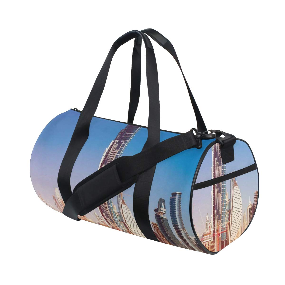 KIMDFACE Modern Subway Line Dubai Tracks Skyscrapers Futuristic View Commercial,Fashion Lightweight 