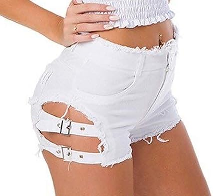 buckle high waisted shorts