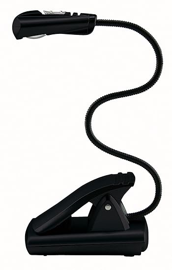 Wedo 2541001 Mobile Leselampe (mit LED Beleuchtung und Clip) schwarz