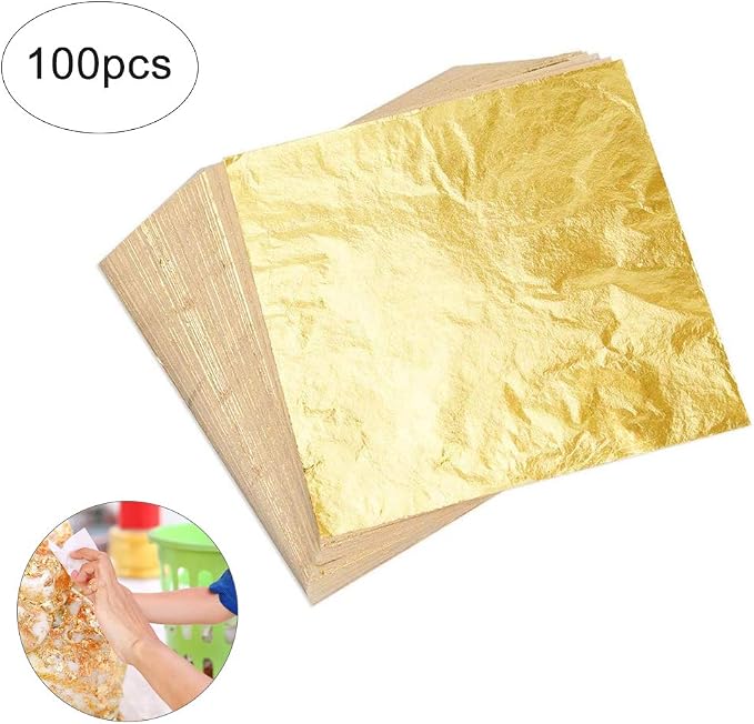 Lot De 25 Feuilles Dorées Pebeo Gédéo - 14x14cm - Pour Dorure Et Loisirs Créatifs