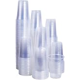 TashiBox 7 oz Clear Plastic Disposable Cold Drink Party Cups (200 Count)