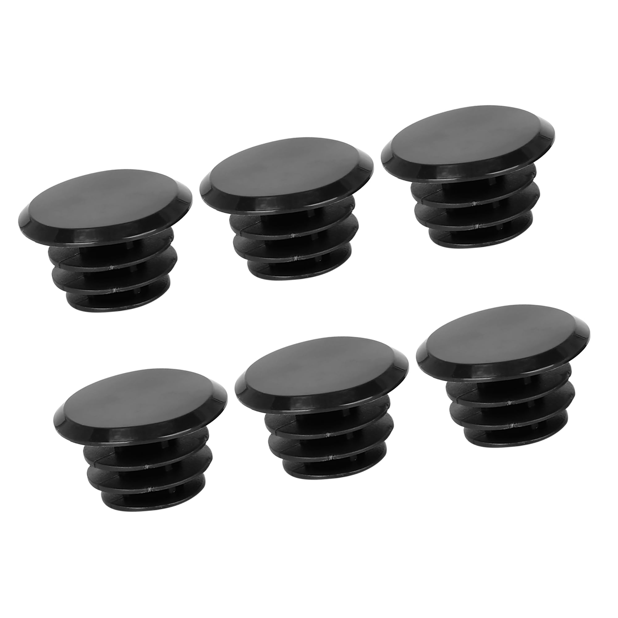 A ABSOPRO Bike Handlebar Bar Plastic End Plugs Caps Locking Grip Set of 6