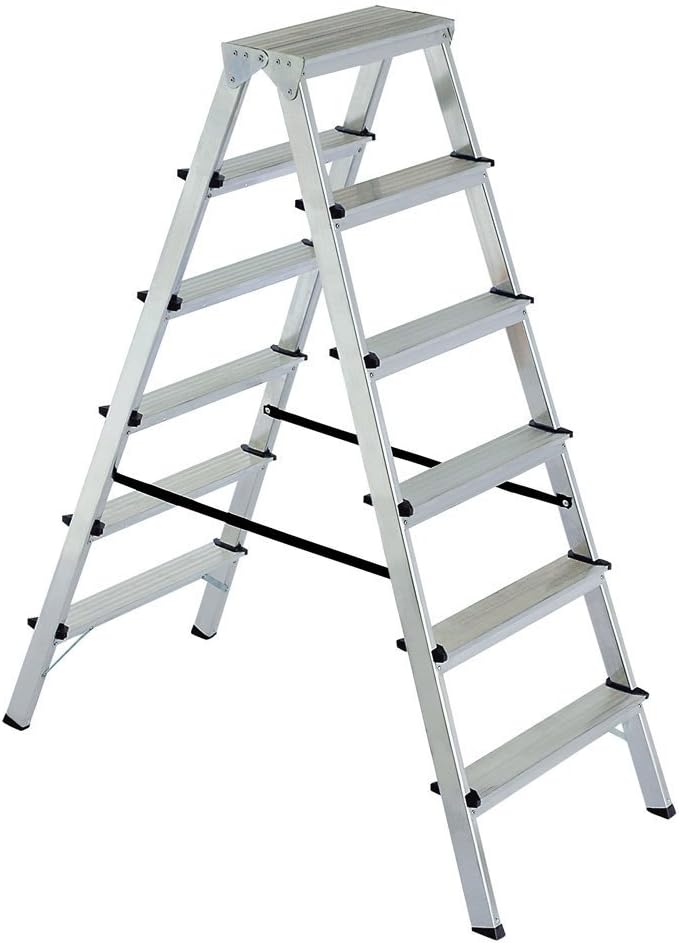 Alu-Klappleiter Doppelleiter Bockleiter Malerleiter Leiter 2x6 Stufen