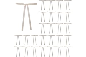 Meseey 30 Pcs White Velvet Christmas Bows 5 x 7 Inch Rustic Vintage Wedding Velvet Ribbon Gift Bows for Tree Wreath Garland Home Decor Indoor Outdoor Decorations (White)