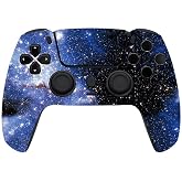 ProControllers LLC Custom Wireless Controller for PS5 - Hand Airbrushed &amp; Multiple Designs Available (Blue Universe)