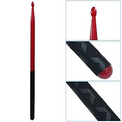Piutouyar 5A Drum Sticks, Red Nylon Drumsticks Oval