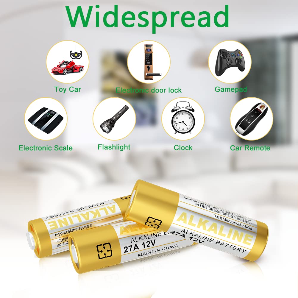 27A 12V Alkaline Batteries A27S MN27 L828 A27 12V High Endurance Battery 5 Piece 【3 Years Warranty】