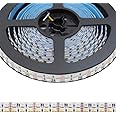 DC12V RGB CCT Color Changing LED Strip Light, 5050 RGB 2835 Warm White Daylight White Double Row Super Bright RGBWW Non-Waterproof Flexible LED Tape Light(DC12V 5meter/16.4ft)