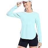 MIER Women's UPF 50+ Sun Shirts Long Sleeve Workout UV Protection Dry Fit Athletic Running Gym Hiking Tops Lightweight