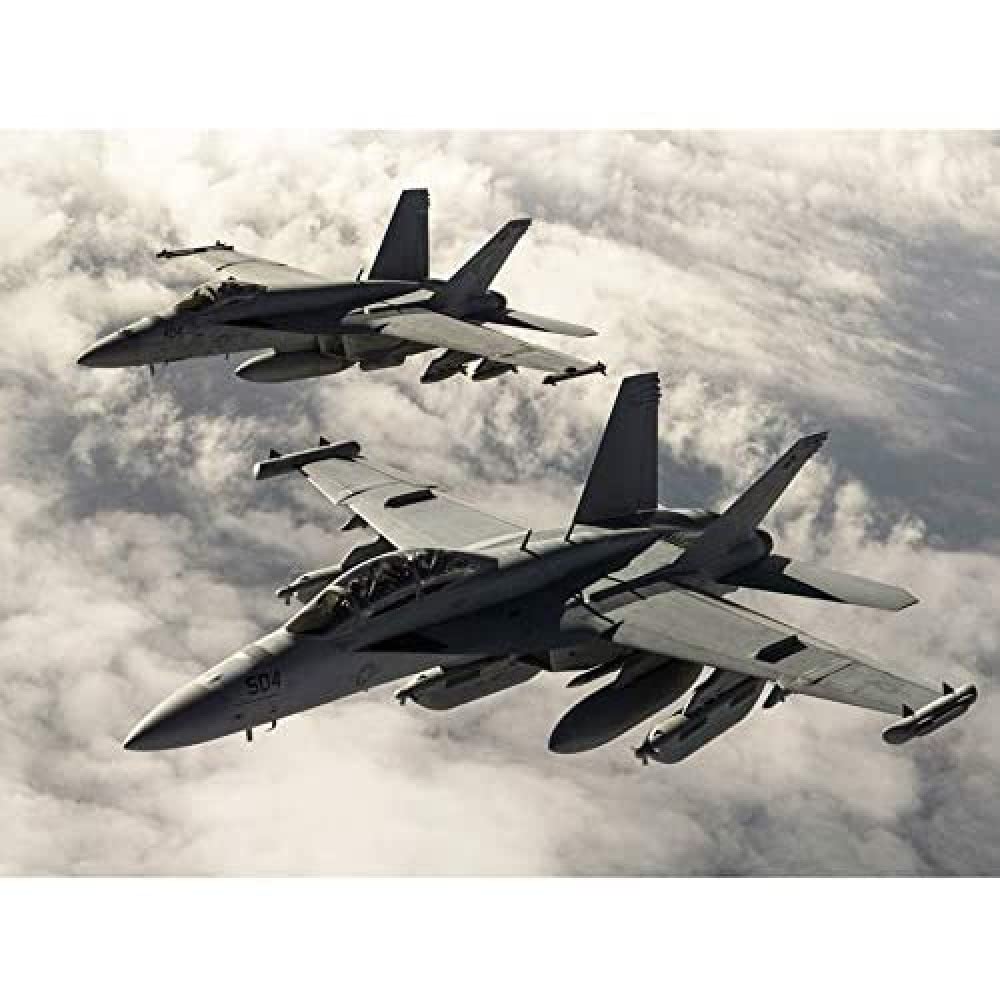 Hook Military USA USAF F-18 Hornet Jet Fighters Photo Art Print Canvas Premium Wall Decor Poster Mural