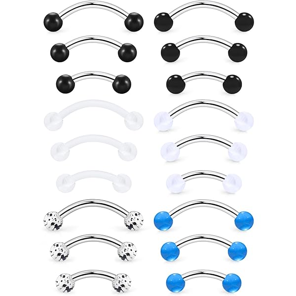 Amazon.com: Ftovosyo 24PCS 16G Surgical Steel Snake Eyes Tongue Ring Curved Barbell  Snake Bite Piercing Jewelry for Women Men Silver-Tone Rose Gold Black  Rainbow Glow in The Dark 8mm 5/16 inch :