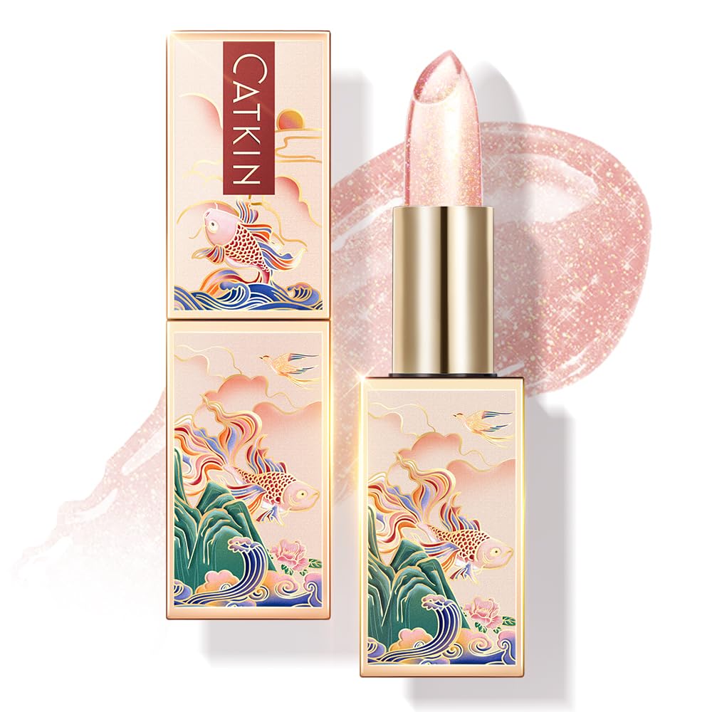 CATKIN Moonlight Lip Balm, Colour Changing Lipstick, Natural Hydrating Tinted Lip Balm, Chapstick Lip Balms with Vitamin E for 8h Moisture for Dry Cracked Lips, 3.5g