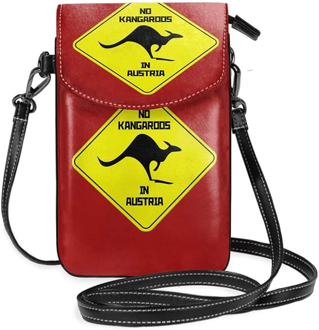 No Kangaroos In Austria Small Crossbody Cell Phone Purse Bag Smartphone