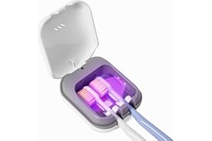 Hipykat Toothbrush Sanitizeri Case with U V-C Lights, Dryer Heating, Fan Drying - Rechargeable Portable Toothbrush Cover, Hook Wall Mount Sterilizeri Box for Home, Travel & Fits All Toothbrushes