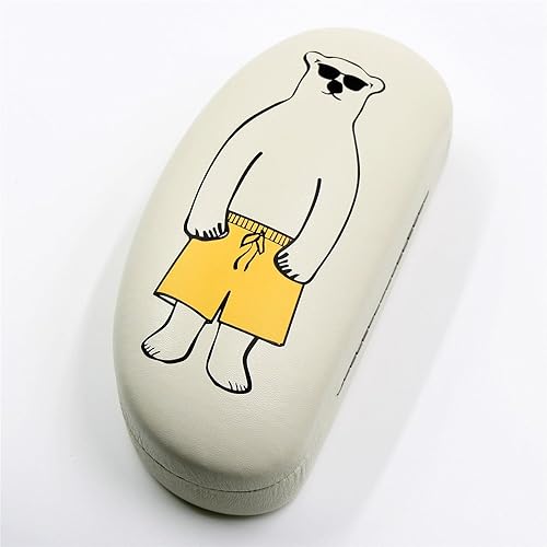 Amazon Sharero 眼鏡ケース大 キャラクター サングラスケース かわいい ベンジャミン おしゃれなシロクマサングラスケース メガネ 眼鏡 めがね メンズ お洒落 プレゼント F イエロー Sharero Select シューズ バッグ