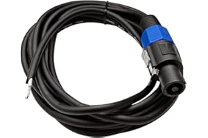 Seismic Audio SPRW15, 15-Feet Raw Wire to Speakon Speaker Cable, 16 Guage, PA/DJ/Home Audio
