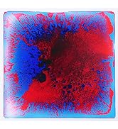 Art3d Baby Sensory Water Mats for Autistic Children (Black-Blue-Red, 11.8"x11.8" Square, 1 Tile)