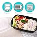 Maredash 34OZ Meal Prep Containers,Food Storage Container with Sealed Black Lid and Fork Spoon,Lunch Box, Foldable Meal Peparation Container, Microwave,Refrigerator and Dishwasher
