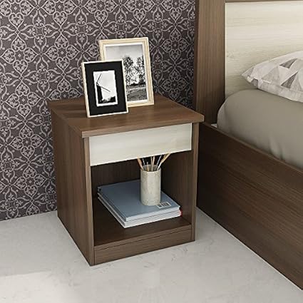 Spacewood Denver Bed Side Table (Woodpore, Moldau Akazia)