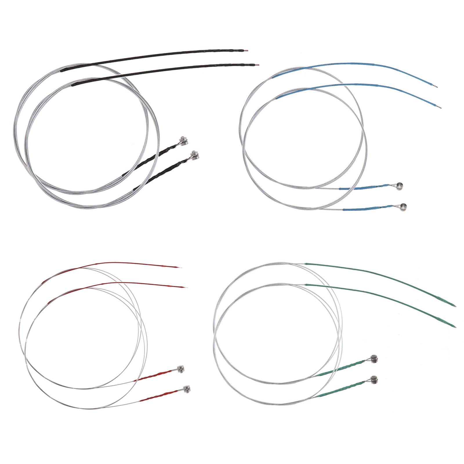 VGOL 8PCS Violin Strings Full Set (G-D-A-E) Steel Core Compatible with Sizes 1/2, 1/4 and 1/8 Steel Strings with Nickel Plated Ball Head for Violin Instruments