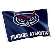 Desert Cactus Florida Atlantic University FAU Flag - 3 x 5 Feet Owls Banner, Indoor/Outdoor Durable Fabric, 100% Polyester Design (Style T)