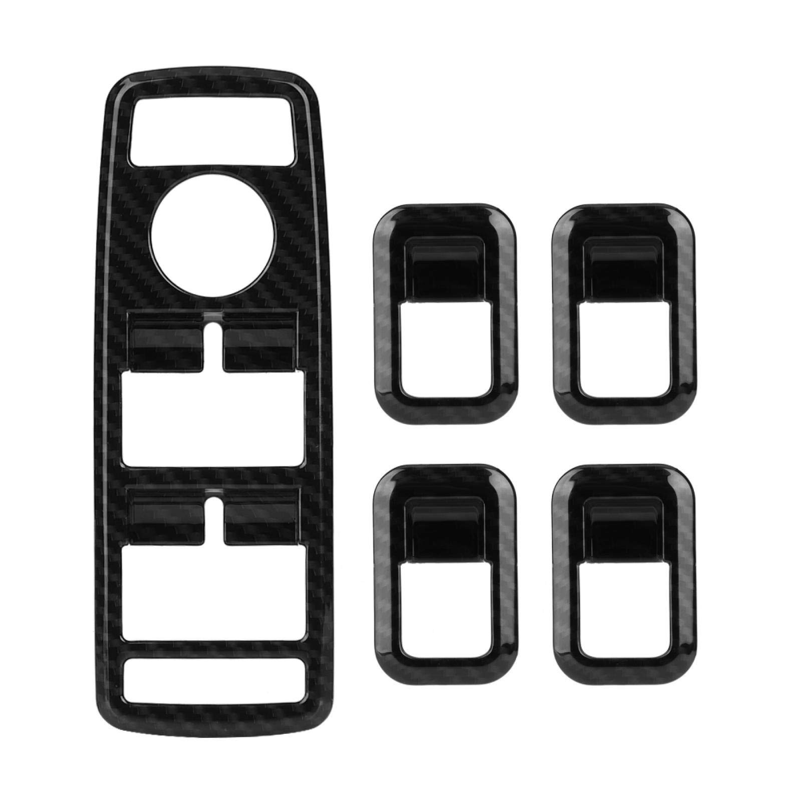 Fydun Window Switch Button Trim Cover Made of Carbon Fiber 5Pcs for A B C E CLA GLA GLK ML GLE Class W204
