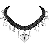 HUAYUNFANG Black Gothic Choker Necklace for Women Black Gothic Cross Pendant Necklaces Dark Punk Emo Grunge Vampire Necklace Hip-hop Jewelry