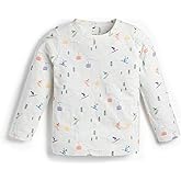 Monica + Andy Long Sleeve Tee, Organic Cotton Clothes for Girls & Boys, Printed T-Shirt Sizes for Kids, Toddler & Baby