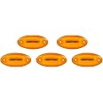 EVERESTHD 5PCS Cab Marker Lights LED Top Roof Lamps Amber Lens Assembly Fit for International Prostar, Durastar, Workstar 2008-2018 Truck Parts