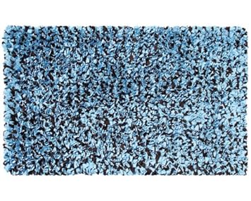 The Rug Market Shaggy Raggy Blue/Brown Area Rug Size 2.8'x4.8' The Rug Market 02260B Handmade Rugs Multicolor