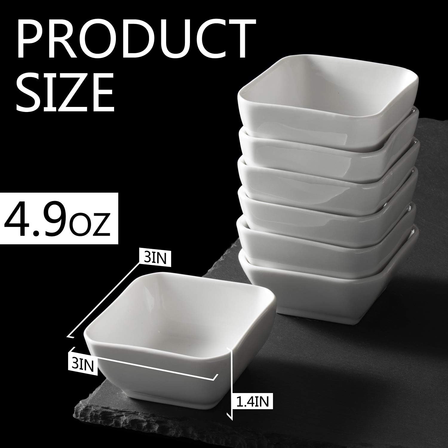 Soy Sauce Dipping Bowls Condiments Server Dishes BBQ and Other Party