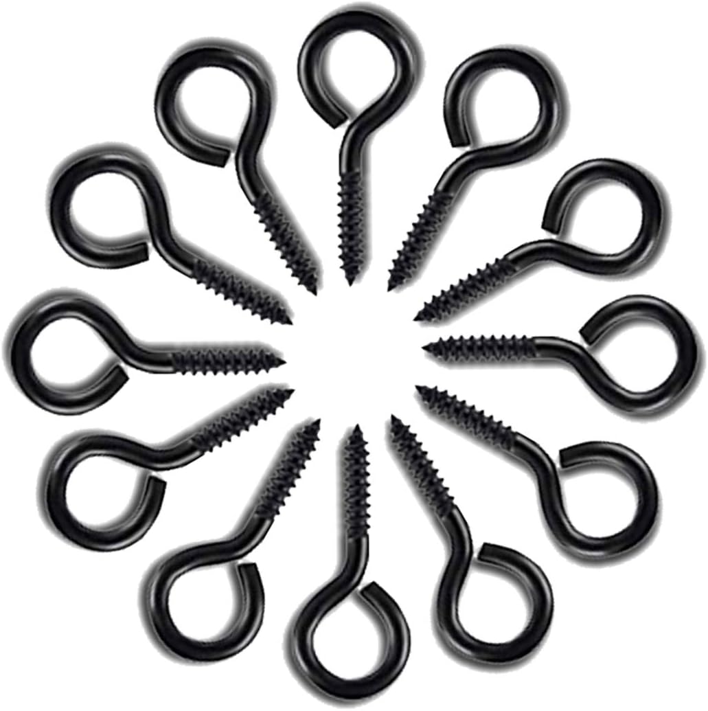 Amazon ECKJ Screw Eye Hooks Metal Eye Hook 40 Pieces Black Zinc amazon-eckj-screw-eye-hooks-metal-eye-hook-40-pieces-black-zinc