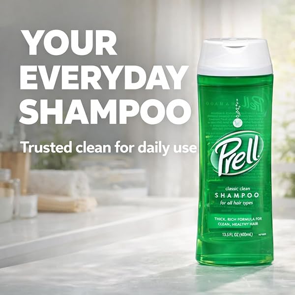 PRELL ORIGINAL GREEN SHAMPOO – CLASSIC CLEAN DEEP CLEANSING SHAMPOO FOR MEN & WOMEN | 13.5 OZ | 3 PACK