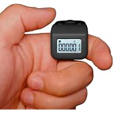 Arvakr Rechargeable Finger Counter, IPX8 Waterproof Lap Counter, Silent 6 Channels Digital Tasbih Tally Clicker with LED for Prayer Swimming Knitting Gift