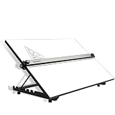 Liquidraw Drafting Board with Parallel Motion Bar - 20 x 26in | 6 Adjustable Working Angles, Includes Drawing Board Clips &amp; Set Square, for Artists, Architects, Students &amp; Professionals