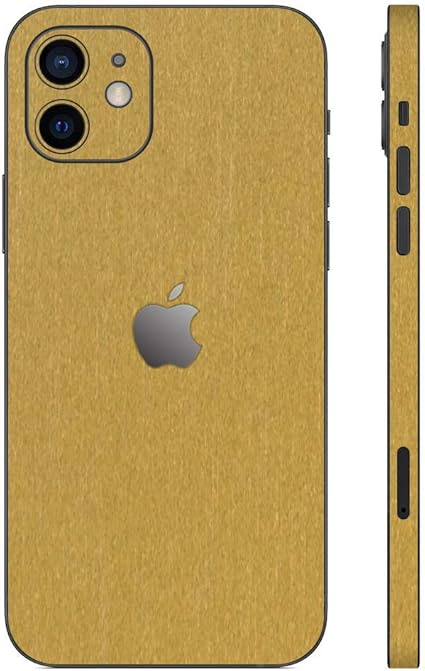 Amazon Wraplus For Iphone12 Mini ゴールドブラッシュメタル スキンシール 背面 側面 フィルム ケース Iphone 12 Mini スキンシール 通販