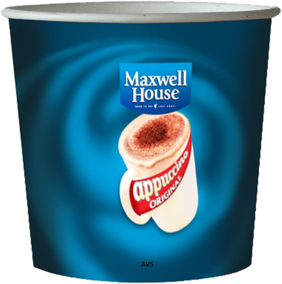 Maxwell House Cappuccino76mm Kenco Maxpax Vending in Cup 7oz Incup Drinks