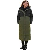 NUTEXROL Women's Winter Long Down Parka Jackets Warm Thickened Hooded Maxi Quilted Puffer Coat