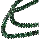 Tashidelek 2x4MM Natural Stone Beads Rondelle Spacer Wheel Disk Loose for Beading Jewelry Making(Green Agate)
