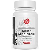 Zen Haus 12.5 mg with Selenium (as Selenomethionine) and More - 200 Tablets - Thyroid Plus Immune Support - High Potency Iodine Tablets - Compare to Lugol's Iodine Pills