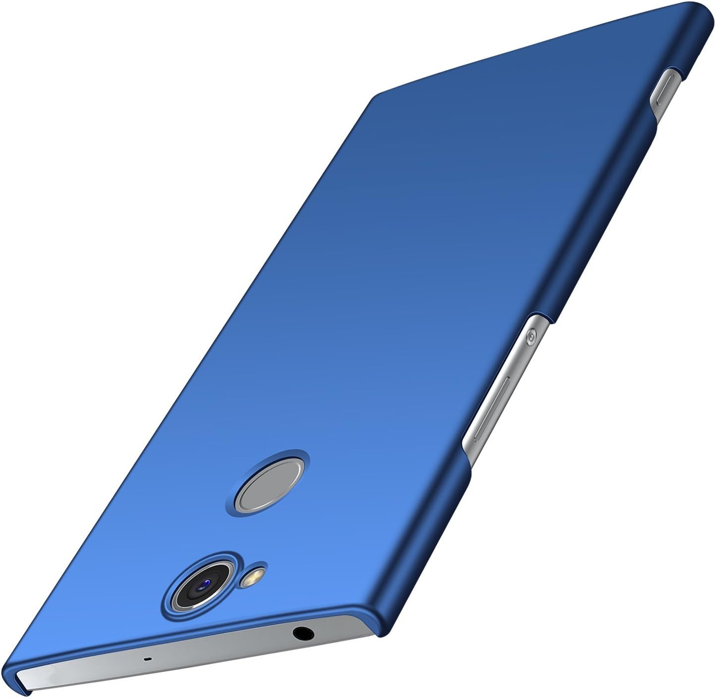 Moex Custodia Con Collana E Tracolla Per Sony Xperia XA2 – Cover In Silicone Trasparente Con Cinturino Regolabile Fino A 155 Cm – Blu, Protezione Anticaduta